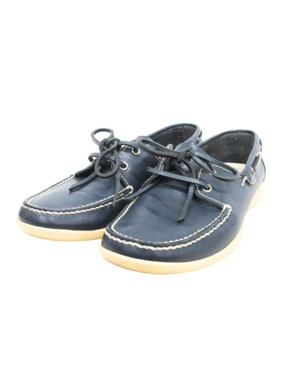 Prada Sport Leather Deck Shoes Vintage 6 Navy - Picture 4 of 7